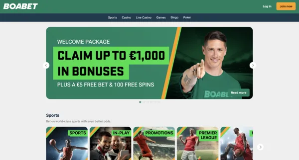 BoaBet Homepage